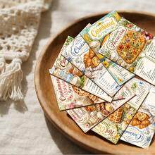24pcs Vintage Floral European Bread Recipe Scrapbook Cards, Pastel Cottagecore Baking Print Decorative Ephemera Paper Cards For Junk Journal, Planner Decor, Scrapbooking, Bread Baking Theme Party All Season Handicraft Projects - H260621-24pcs - View 7