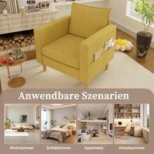 Home Theater Seating - Mustard Yellow + Chenille - View 5