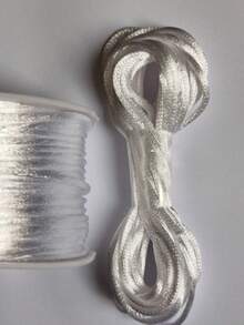 Silk Thread Satin Cord 2mm - 5 Meters Various Colors - Blanco - Ver 1