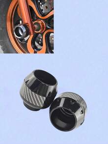 2件裝高級鋁合金摩托車前叉保護套－碳纖維紋理、吸震抗衝擊設計－輕量耐用，適用於摩托車、電動單車、機車與全地形車 (強化保護與時尚外觀，摩托車改裝配件) - A - 查看 10