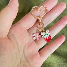 36pcs/12sets - 12pcs/4sets Pink Flower Bow Strawberry Keychain Set - Includes Keychains, Gift Bags And Thank You Cards, Suitable As Holiday/Graduation/Back To School/Wedding/Birthday Gifts For Family And Friends, Or As Party Favors. - View 5