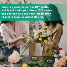 SOCNITC Floral Tape, 1/2inch Flower Tape, White Flower Tape For Bouquet Stem Wrap Floral Arranging Craft Projects Corsages, Wedding Bouquet - Color - View 6