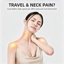 Portable Travel Pillow With Carry Bag Slow Rebound Neck Pillow Compact Nap Pillow Shoulder And Neck Relief For Napping Airplane High-Speed Rail Office - Apricot - View 3