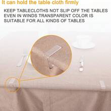 Tablecloth Clips, Transparent Non-Slip Fixing Clips, Kitchen Tablecloth Clips, Household Tablecloth Non-Slip Fixing Device, Wholesale, Plastic Tablecloth Clips, Tablecloth Fixing Device, Suitable For Outdoor Tablecloth Clips, Picnic, Wedding, Camping, Restaurant, Meeting, Party, Holiday And Other Occasions. - Multicolor - View 3