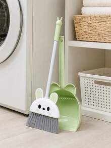 1pc/Set Mini Cleaning Mop And Broom Set, Cute Rabbit Shaped PP Material Dustpan Brush Set, Compact Handheld Soft Bristle Floor Broom, Suitable For Home Kitchen Bedroom Living Room Daily Cleaning - Multiple Styles - View 5