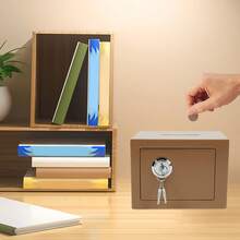 YUNRUX Small Cash Box With Deposit Slot, Money Safe, Cash Safe For Cabinets, Security For Home And Office - C - 查看 10