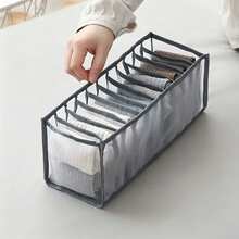 1pc 11-Compartment Foldable Underwear Storage Box, Portable Mesh Drawer Organizer Divider, Suitable For Home, Bedroom, Dormitory Wardrobe Drawer Socks And Underwear Organizer - Multicolor - View 8