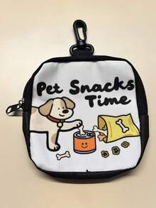 New Cartoon Print Creative Large Capacity Dog Treat Storage Bag Keychain, Portable Outdoor Pet Treat Bag, Suitable For Training And Dog Walking - Multicolor - View 9