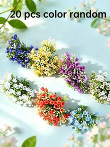 20/40入人造迷你鈴蘭花，多色 7.5cm/2.9in 易護理塑膠花，DIY 花環與花束，適用於情人節、復活節、婚禮及所有節日家居裝飾、模型屋、雕塑、收藏品與活動裝飾、仙女花園、陽台、室內 - mini 鈴蘭花 - 查看 13