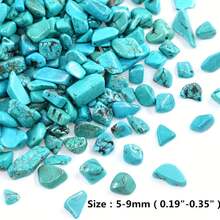 50g/100g/200g Natural Howlite Turquoise Polished Crystal Chips, Suitable For Plant Succulent Pot Vase Filler Decorative Stones, Terrarium Supplies, Small Fish Tank Pebbles Gravel Rocks, Home Decor DIY Handmade Jewelry Making Aquarium Display, Smooth M - Natural Turquoise Chips - View 10
