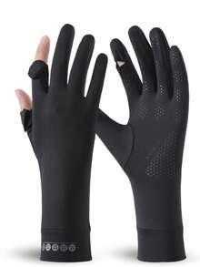 1 Pair Solid Color Casual Polyester Sun Protection Gloves, Lightweight Summer Outdoor Sports Driving Cycling UV Protection Touchscreen Gloves, Women's, Suitable For Travel And Holidays - Multicolor - View 15