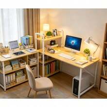 Desk And Chair Set - Beige - View 2