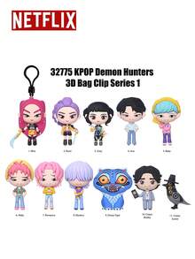 1pc Netflix K-Pop Demon Hunters Officially Licensed Series 1 Blind Bag 3D Character Clip, Cute Character Pendant Mira, Rumi, Zoey And More Styles, Portable Backpack Handbag Accessory, Fan Birthday Holiday Surprise Gift - Multicolor - View 7
