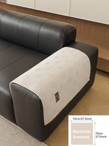 1PC Chenille Fabric, Non-Slip Bottom Design, Solid Color Sofa Cushion Cover, Pet-Friendly Sofa Cushion, Living Room Sofa Back Cushion, Armrest Cushion, Pillowcase, Modern Minimalist Style, Suitable For Bedroom, Study, Living Room And Other Home Decor - Beige - View 11