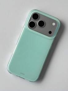 可愛果凍亮面手機殼，適用於 iPhone 17ProMax 17Pro 17 17Air 16 15 14 13 12 Pro Max 11，純色防震軟殼後蓋 - 湖綠色 - 查看 4