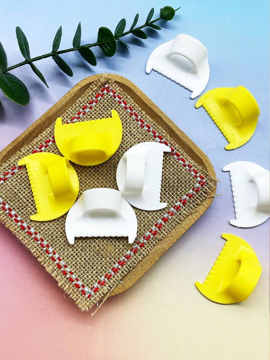 3mm/4mm Dual Spacing Sewing Ruler, Yellow And White Color Options, Plastic Stitching Guide, Even Stitching And Anti-Skew, Beginner Friendly, Suitable For Clothing Hemming And Fabric Crafting - Sewing Room Ruler - View 1
