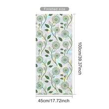 美學綠色花卉窗戶隱私貼膜，3D彩虹效果雛菊花卉玻璃貼紙，無膠靜電吸附乙烯基貼花，適用臥室浴室裝飾 - 綠植玻璃貼 - 查看 11
