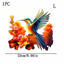 1pc/2pcs/3pcs Blue Hummingbird On Yellow Flower Heat Transfer Patch Sticker, Suitable For Men And Women, Washable, Applicable To T-Shirts, Jeans, Jackets, Backpacks, Clothes, Hats, Etc., Make Your Clothing More Shiny - Multicolor - View 12