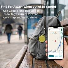RSH 1PC Mini Wireless Portable Item Tracker, Smart Anti-Lost Device, Item Tracker, Item Loss Prevention Device, Item Locator, Compatible With Android Find Hub (For Android Solely), Wireless Key Finder, Location Tracking Device, For Backpacks, Keys, Pets. - Multicolor - View 4