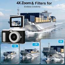 Kamera Digital, Baterai 600mAh, Kamera Digital Definisi Tinggi, Perlengkapan Perjalanan Penting, Kamera Portabel, Kamera Kompak, Desain Ringan, Kamera Modis, Cocok Untuk Pelancong dan Pecinta Fotografi, Dilengkapi Kartu Memori 32GB - X3 (dengan kartu) - View 8