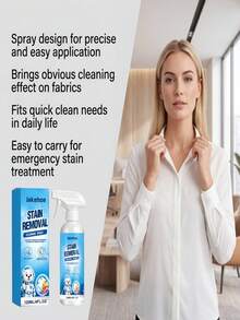jakehoe Clothing Stain Remover Spray, Gentle Fabric Stain & Odor Eliminator, Powerful Laundry Cleaning Spray For Clothes, Long-Lasting Fresh Scent Liquid, Essential Cleaning Supplies Household Cleaning Products - Multicolor - View 4