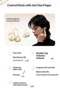 Lenovo ERAZER EX216 Bluetooth 6.0 In-Ear Wireless Headphones With LED Display, Stereo Sound, HD Call, And ENC - View 9