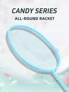 SALYWEE Badminton Rackets Kit For Beginners | Pre-Strung 24lbs & Grip | Includes Overgrips | Macaron Pastel Colors Badminton Racket - Offence-Defence Balance 290mm - Multicolor - View 5