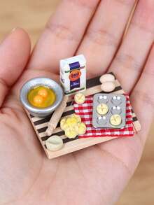 1 Set 19.5cm 1:12 Dollhouse Miniature Luxury Mini Fun Dollhouse Furniture Decor, Full Set Kitchen Scene Miniature Items, Suitable For Soft Decor Scene Matching; Adult Women Collection Atmospheric Item, Desktop Micro Landscape, Four Seasons Kitchen Scene Decoration - Multicolor - View 2