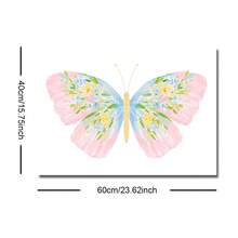 1/2pcs Framed/Unframed Blue & Pink Fantasy Butterfly Vintage Canvas Poster, Abstract Butterfly Wings Academic Style Wall Art Decor, Aesthetic Decoration For Girls Room, Nursery, Dorm, Children's Room, Bedroom, Modern Home Decor - Poster - View 10