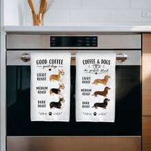 MEMNUN 2 piezas Toallas de cocina con estampado de Corgi & Dachshund y eslogan divertido de Café&Perros 15.75*23.62in(40*60cm) Microfibra moderna suave Toallas de plato, Toallas de cocina, Toallas de mano, Toallas de plato, Decoración del hogar, Decoración de cocina Cocina Horneado Toallas de té Toallas de mano Accesorios de cocina Lavables a máquina Suministros de limpieza Adecuado para cocina de restaurante Decoración festiva y regalo Todas las estaciones - Multicolor - Ver 5