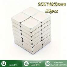 20pcs Neodymium Bar Magnets, 20X10X5mm, 10*10*5mm, N35 Rare Earth Neodymium Magnets , Suitable For Office, Fridge, Kitchen - 20pcs - View 6
