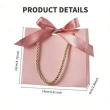 1/3/5pcs Gift Bag With Handle, Ncludes Ribbon, Suitable For Teen Party, Birthday, Valentine's Day And Wedding Gift Packaging, White - Multicolor - View 9