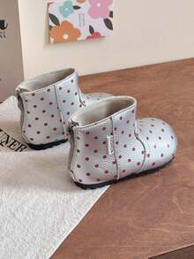 Unisex Kids' High-Top Ankle Boots, Soft Sole Non-Slip Single Layer Lining Fashionable Comfortable Ankle Boots - Silver - View 5