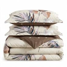 Beige Microfiber Duvet Cover Set, 3 Piece Bedding Set With Pillowcases, 100% Polyester - Size 180X200CM Options - Beige - View 3