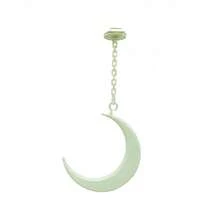 1pc Crescent Moon Hanging Swing With Adjustable Chain, Clip-On Bird Cage Perch Toy Accessory, Climbing Chewing Relaxation Toy For Budgies, Lovebirds, Small Cockatiels, Iron Wire Cage Interior Decor - View 10