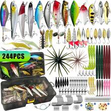 85/119/241/244pcs Fishing Tackle Box Accessories, Including Spoon Lures, Soft Plastic Lures, Suitable For Freshwater And Saltwater Realistic Lures, All-Around Minnow Lures, Crankbaits, Pencil Lures, Popper Lures, All-Water Soft Lures, Gift For Men - Multicolor - View 13