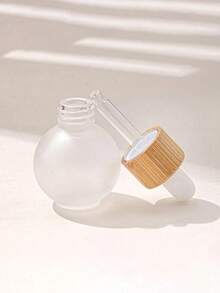 1pc 30ML Frosted Dropper Bottle With Bamboo Lid, Leak-Proof Refillable Container, Suitable For Essential Oils, Perfume, Serum, Cosmetic Liquid And Travel, Spray Bottle, Mini Perfume, Travel Bottles - Multicolor - View 4