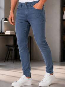 Men Jeans - Dusty Blue - View 4