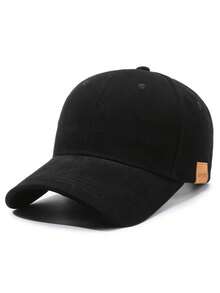 1pc Plus Size Men's Casual Baseball Cap, Solid Color Outdoor Sports Sun Protection Hat, Adjustable Large Head Circumference Duck Bill Cap, Dedicated Sun Protection Hat For Large Head People; Breathable Baseball Cap, Unisex, Adjustable Hat Circumference, With Sun Protection Function, Suitable For Cycling, Fishing, Outdoor Activities - Multicolor - View 6