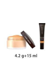 Laura Mercier [حزمة] مسحوق تفتيح سري لمنطقة تحت العينين 02 متوسط عميق 4.2 جم + مرطب ملون مطفي غير دهني صغير SPF 30 UVB/UVA/PA+++ 4N تيك 15 مل - 02 خشب الساج متوسط العمق + 4N - مشاهدة 2