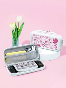 New Switch 2 (2025) Game Accessories, 1pc Pink Underwater Element Pattern Storage Bag For Charger And Data Cable, Compatible With Switch/Switch 2 Game Console Protective Case, Compatible With Switch 2/Switch OLED/Switch NS Battery Version Game Console Storage Bag/Protective Case, Card Box, Dust Cover, Dock, Built-In Stand, Can Store 10 Game Cards, Portable Travel, Anti-Drop Anti-Pressure Game Cartridge Box Controller Bag Accessories - Multicolor - View 23