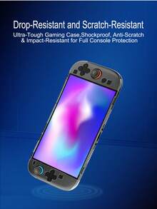 لجهاز Switch 2، غطاء حماية شفاف + مجموعة أغطية عصا التحكم، غلاف صلب فائق النحافة، إكسسوار ألعاب عملي، مقاوم للخدش وماص للصدمات، متوافق مع وحدة تحكم Joy-Con 2. - مشاهدة 5