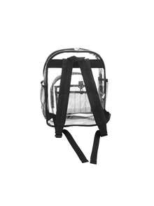 Mochila transparente de gran capacidad, mochila escolar impermeable para uso diario de estudiantes, bolsa transparente - Negro - Ver 10