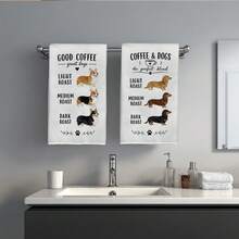MEMNUN 2 piezas Toallas de cocina con estampado de Corgi & Dachshund y eslogan divertido de Café&Perros 15.75*23.62in(40*60cm) Microfibra moderna suave Toallas de plato, Toallas de cocina, Toallas de mano, Toallas de plato, Decoración del hogar, Decoración de cocina Cocina Horneado Toallas de té Toallas de mano Accesorios de cocina Lavables a máquina Suministros de limpieza Adecuado para cocina de restaurante Decoración festiva y regalo Todas las estaciones - Multicolor - Ver 8