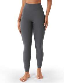 VOYJOY Womens Scrunch Workout Leggings Compression Butt Lifting Mid High Waist 26 Inches Seamless V Back Yoga Pants - 碳灰 - 查看 8