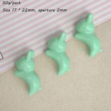 25 hạt acrylic rời màu trơn Summer Fantasy hình thỏ nảy, phụ kiện DIY làm dây điện thoại và dây buộc tóc - Nhiều màu - Xem 20