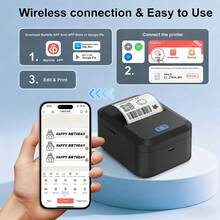 Impresora Térmica Mini Marklife X2 Bluetooth Inalámbrica Máquina de Etiquetas Adhesivas para Escuela Oficina Pequeño Negocio Impresora Multifuncional con iOS y Android - Multicolor - Ver 4