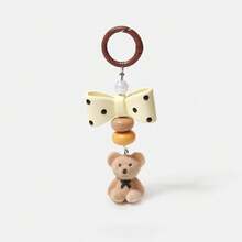 1PC Vintage Polka Dot Bow Bear Keychain, Cute Beaded Bag Charm, Kawaii Backpack Pendant, Key Ring Accessory, Gift For Girls - Multicolor - View 4