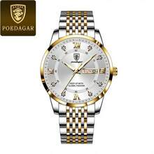 CTPOR POEDAGAR 1pc Men's Fashion Luminous Date Calendar Waterproof Stainless Steel Band Quartz Watch, Suitable For Daily Wear, Birthday, Holiday, Business Gift - Multicolor - View 15