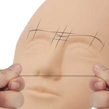 30m Schwarz/Weiß/Rosa Positionierungslineal, 0,15mm Feinlinien-Positionierungslineal, geeignet für Augenbrauen-Tätowierung, Lippen-Tätowierung, Lippen-Schönheitswerkzeuge, Wimpern-Schönheitswerkzeuge - Verschiedenfarbig - Übersicht 2